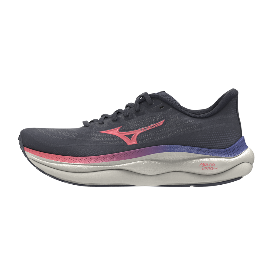 Mizuno WAVE SKY 9 Odyssey Gray/Striking Coral/Iris Bloom